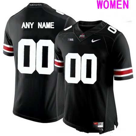 Womens Ohio State Buckeyes Customized College Football Nike Black Limited Jersey